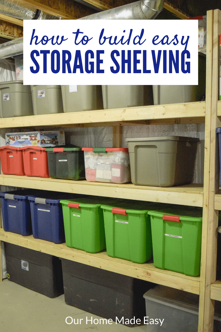 Easy DIY Storage Shelving for Less Than $70! -   diy Shelves basement
