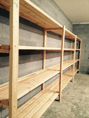 DIY Garage Shelves [Freestanding] -   diy Shelves basement