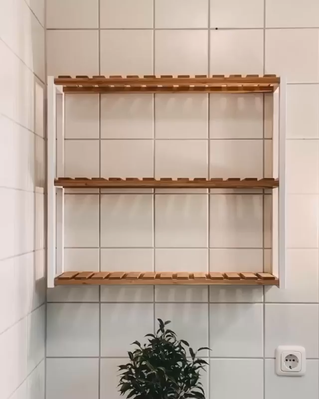 Bamboo 3-tier wall rack -   diy Shelves rental