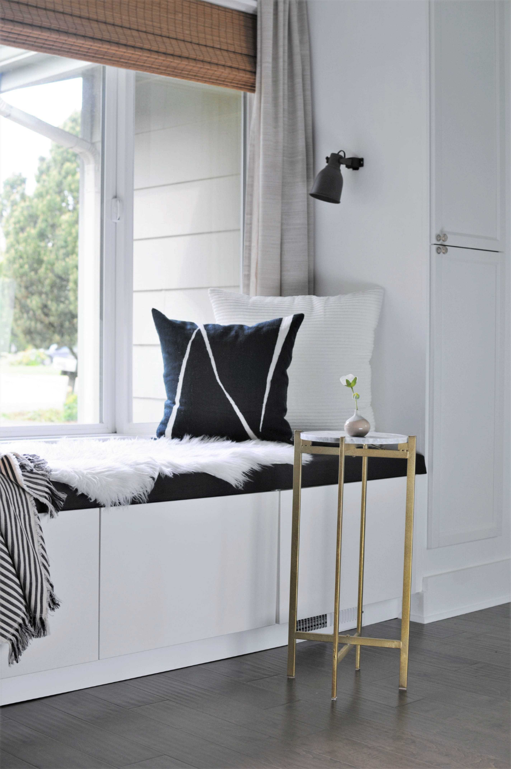 DIY Window Seat with Storage out of IKEA Cabinets - Joyful Derivatives -   diy Storage seat