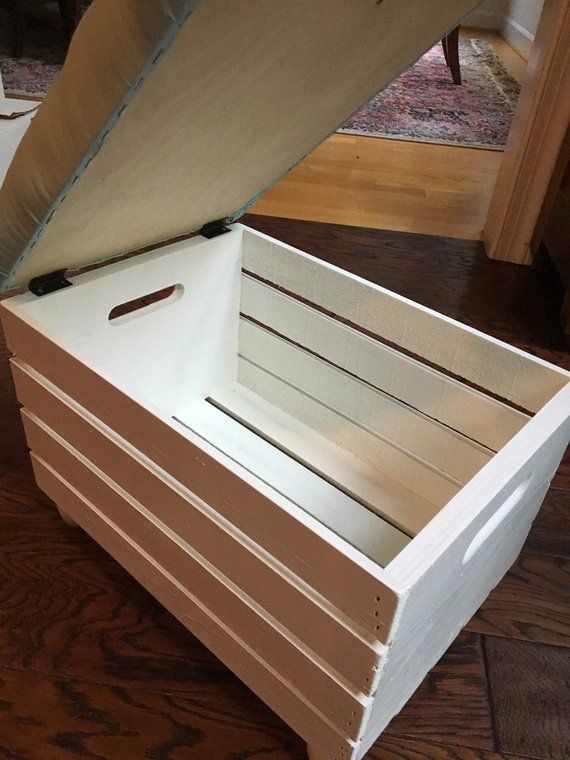 Storage Ottoman - Crate Storage and Seat -   diy Storage seat