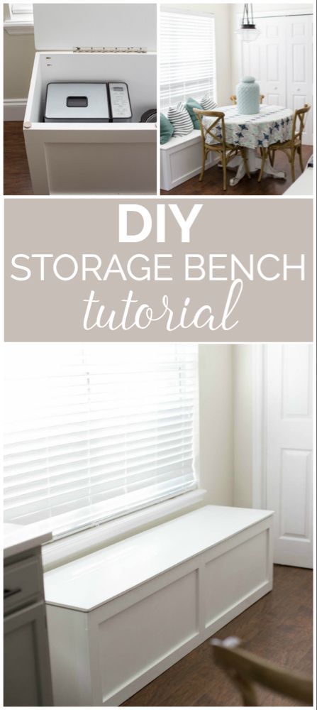 How to Build a Window Seat with Storage - DIY Tutorial -   diy Storage seat