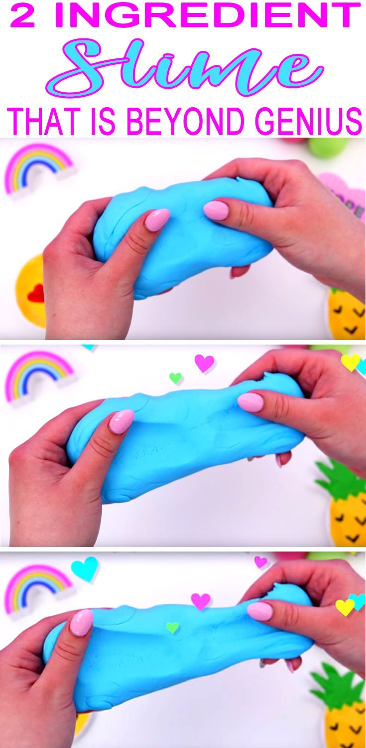 DIY 2 Ingredient Slime Recipe | How To Make Homemade No Glue or Borax Slime -   diy To Do When Bored crafts