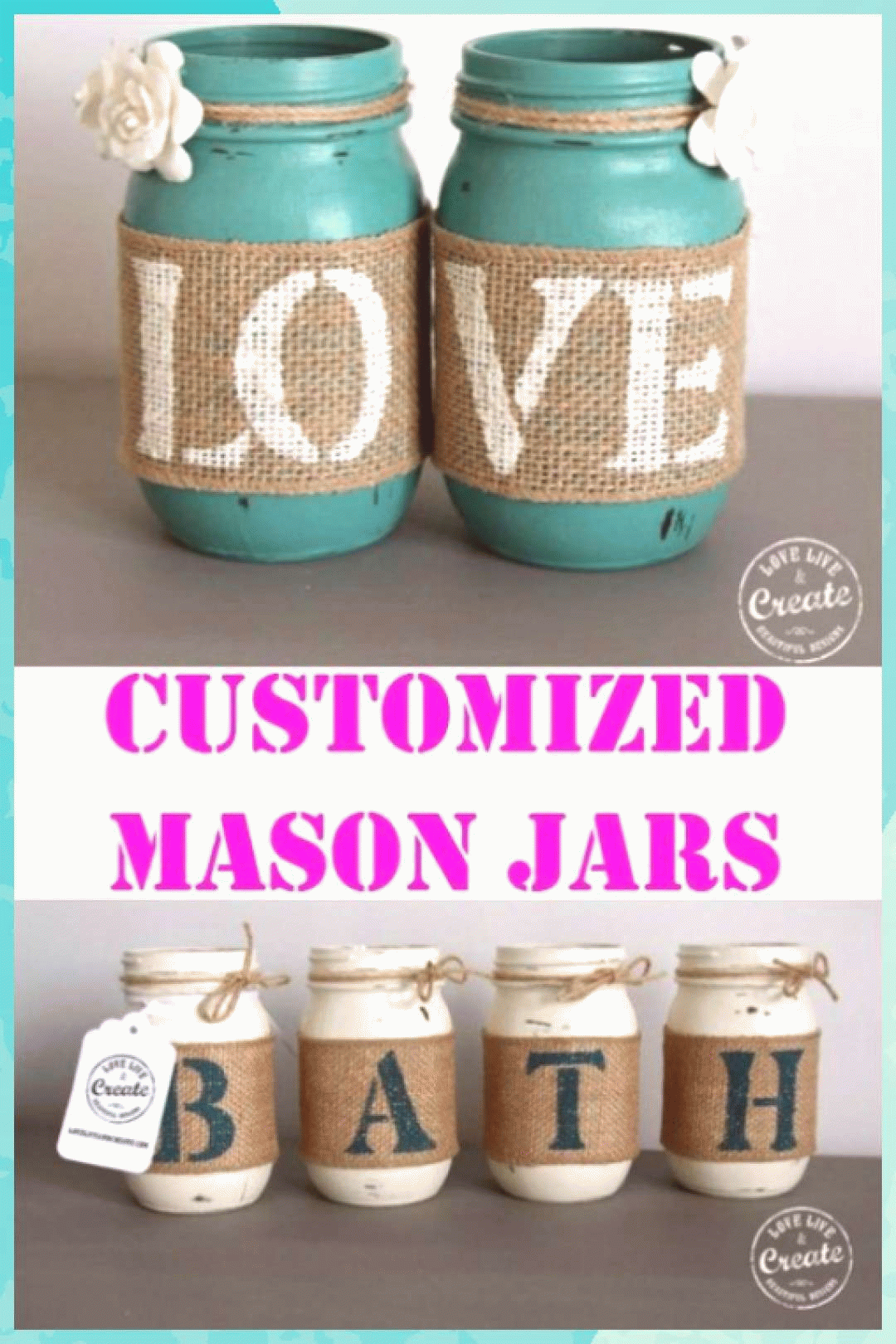 Customized Mason Jars- DIY Home Decor! to do when bored crafts jar crafts crafts -   diy To Do When Bored crafts