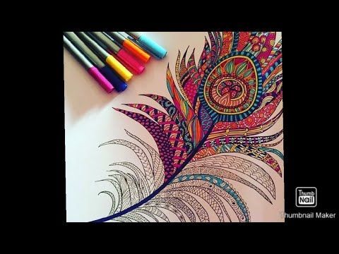Things to do when Bored |Mandala Art|Feather Mandala|Drawing Feather|HobbiesDrawing|HomemakerHobbies -   diy To Do When Bored draw