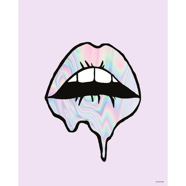 Dripping Lips Print -   diy Tumblr art