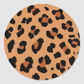 Leopard Print Classic Round Sticker | Zazzle.com -   diy Tumblr art