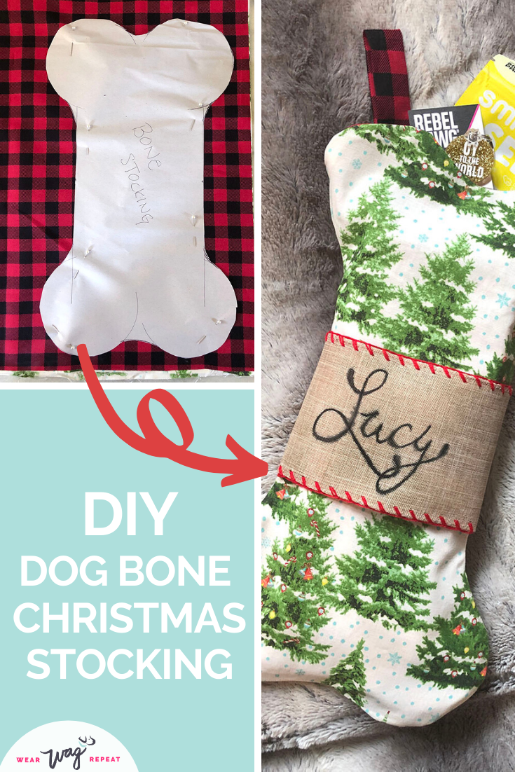 DIY Dog Bone Christmas Stocking | Wear Wag Repeat -   diy Tumblr gifts