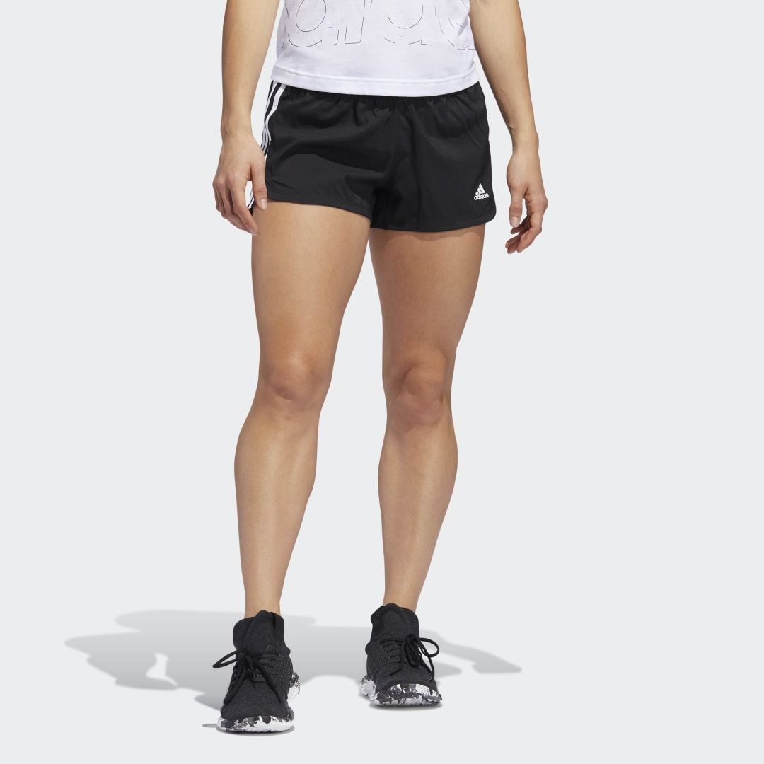Pacer 3-Stripes Woven Shorts Black Womens -   fitness Fashion shorts