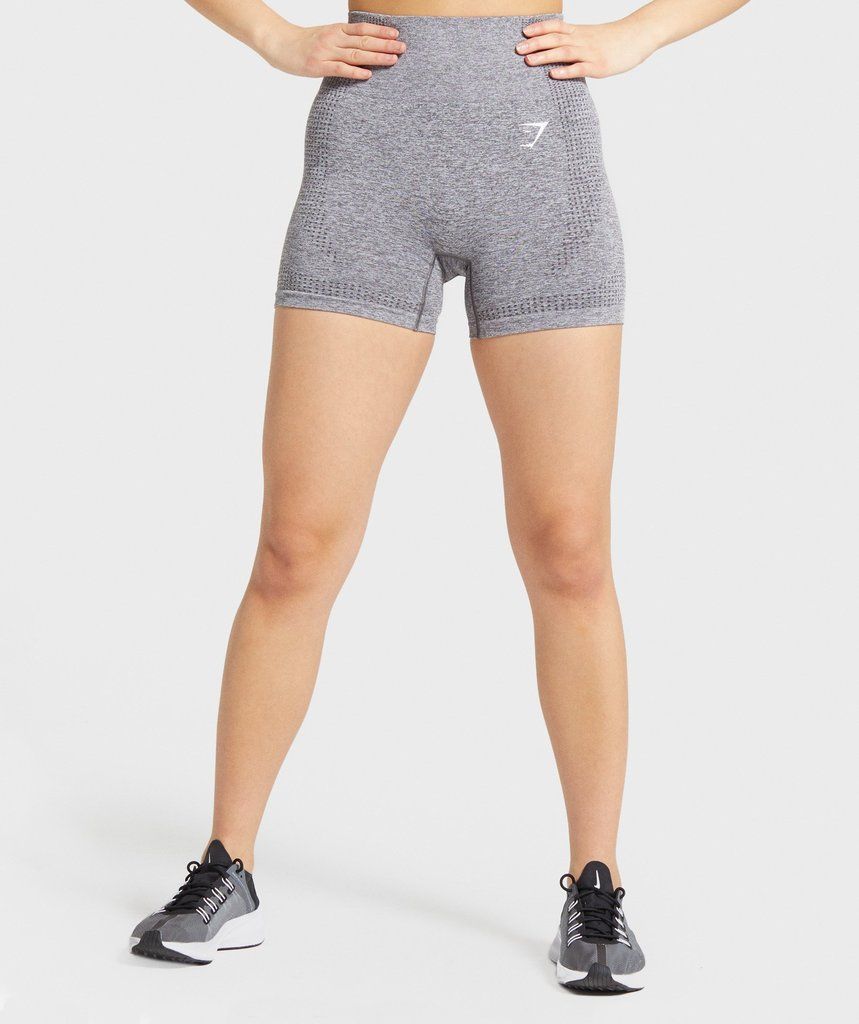 Gymshark Vital Seamless Shorts - Smokey Grey Marl -   fitness Fashion shorts