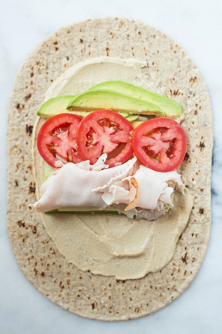 Avocado, Turkey & Hummus Wrap -   fitness Food healthy