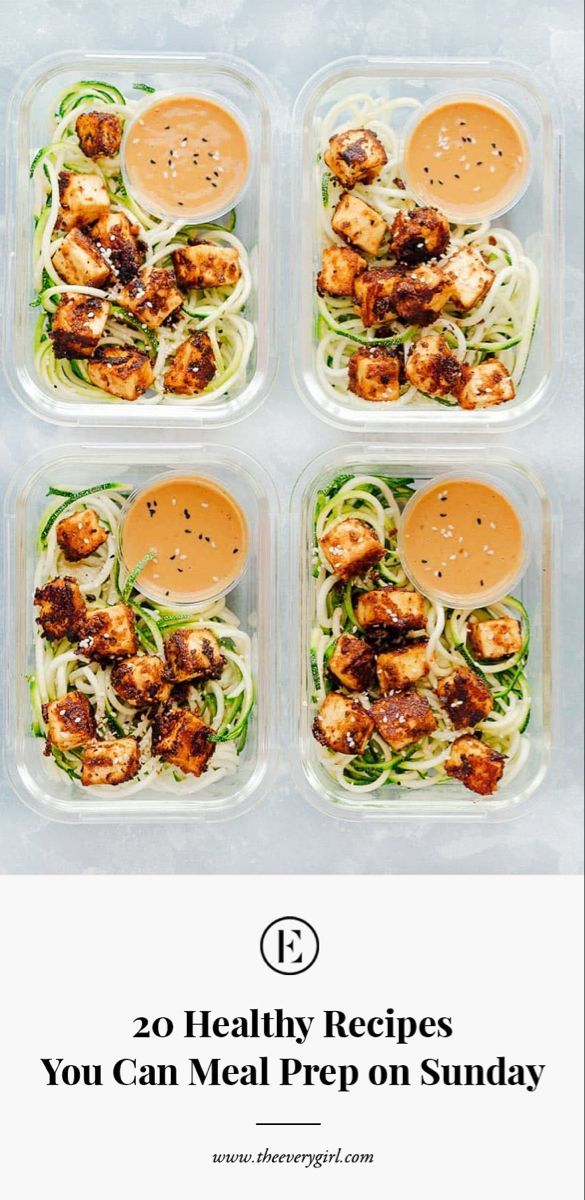 20 Healthy Recipes You Can Meal Prep on Sunday -   fitness Food healthy