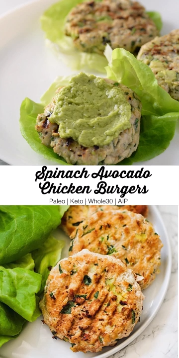 Spinach Avocado Chicken Burgers -   fitness Food healthy