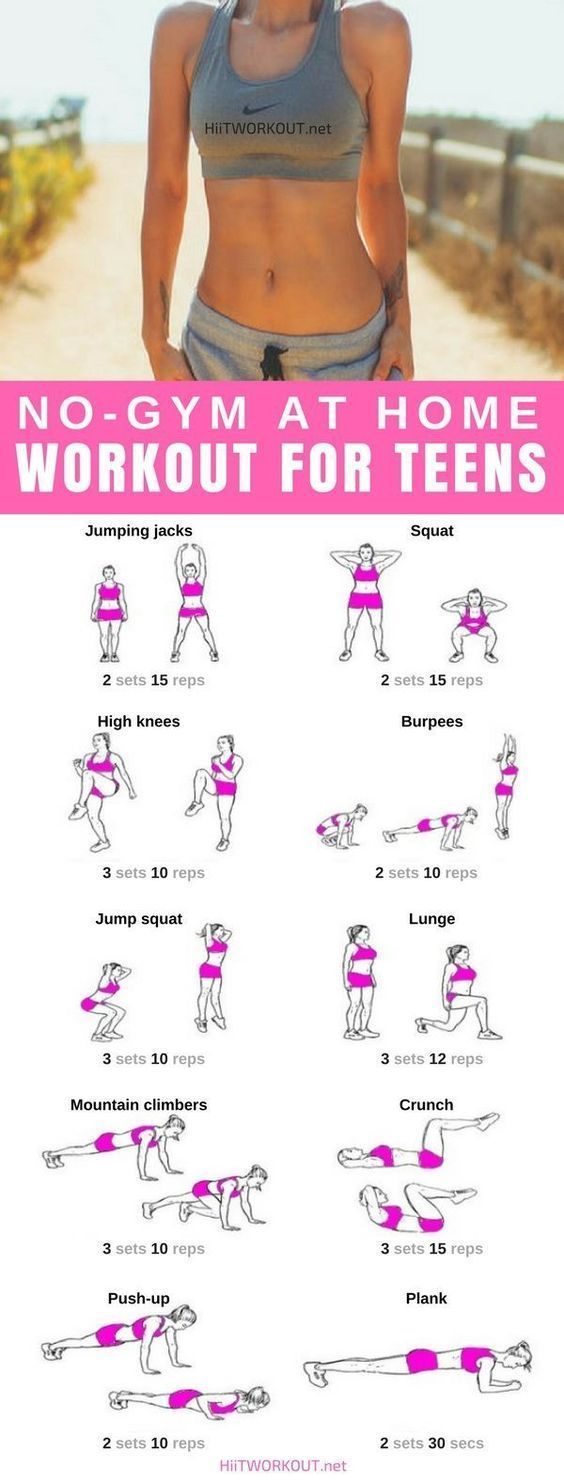 At Home Workout with No Equipment -   fitness Routine for teens