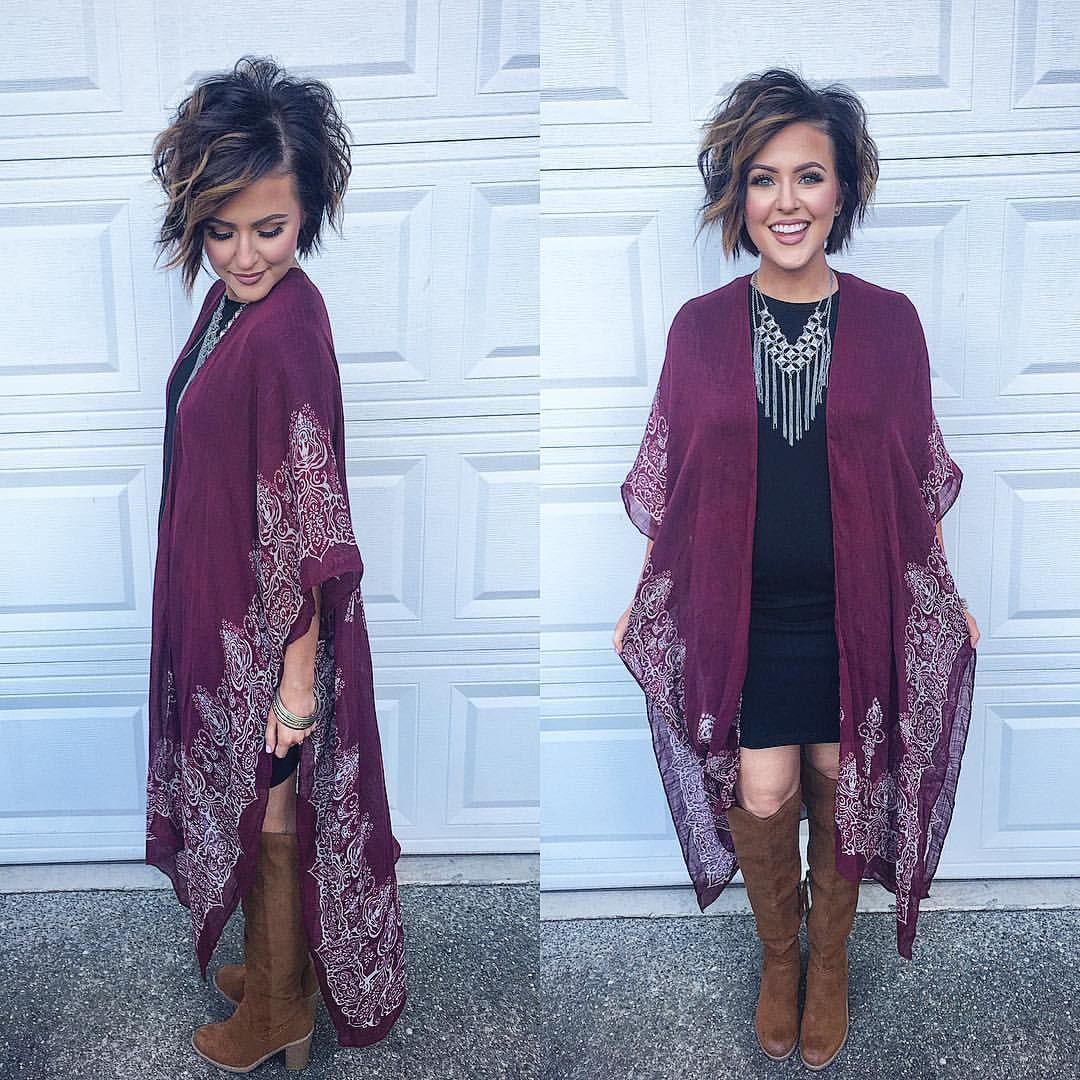 Nicole Huntsman on Instagram: “This kimono from @currentsocietyclothing is SO cozy! Off to date night with hubby!” -   nicole huntsman hair 2018