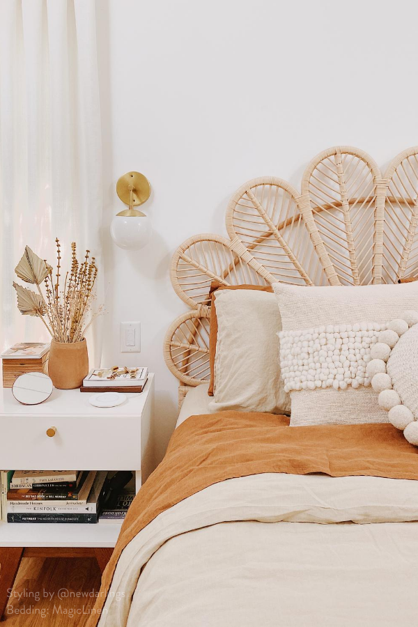 Cinnamon and Natural Bedding Combo | MagicLinen -   style Boho home