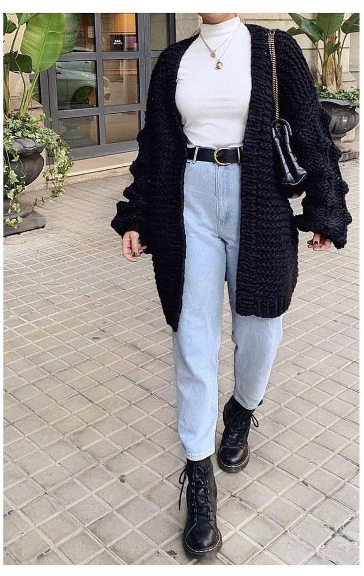 black ankle boots outfit winter jeans -   12 style 90s winter ideas