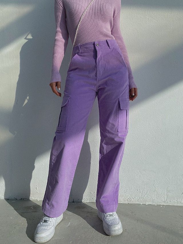 Purple Straight Pocket Pants -   12 style 90s winter ideas