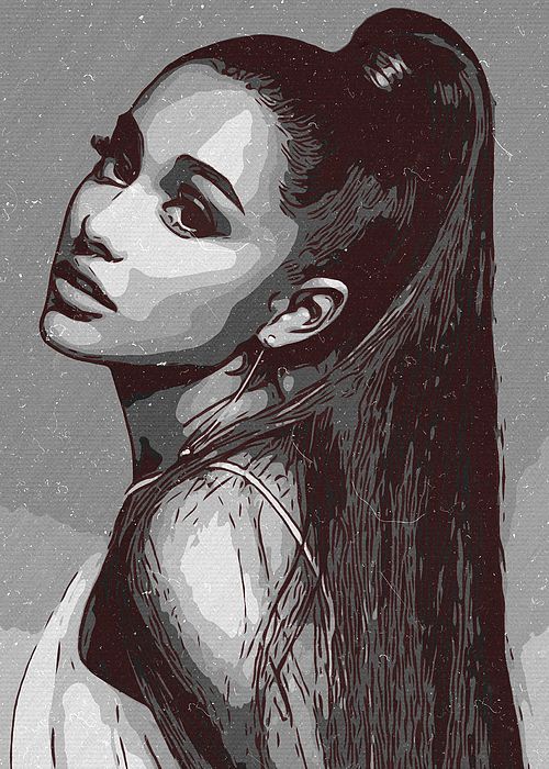 Ariana Grande Artwork by New Art -   15 beauty Drawings for teens ideas