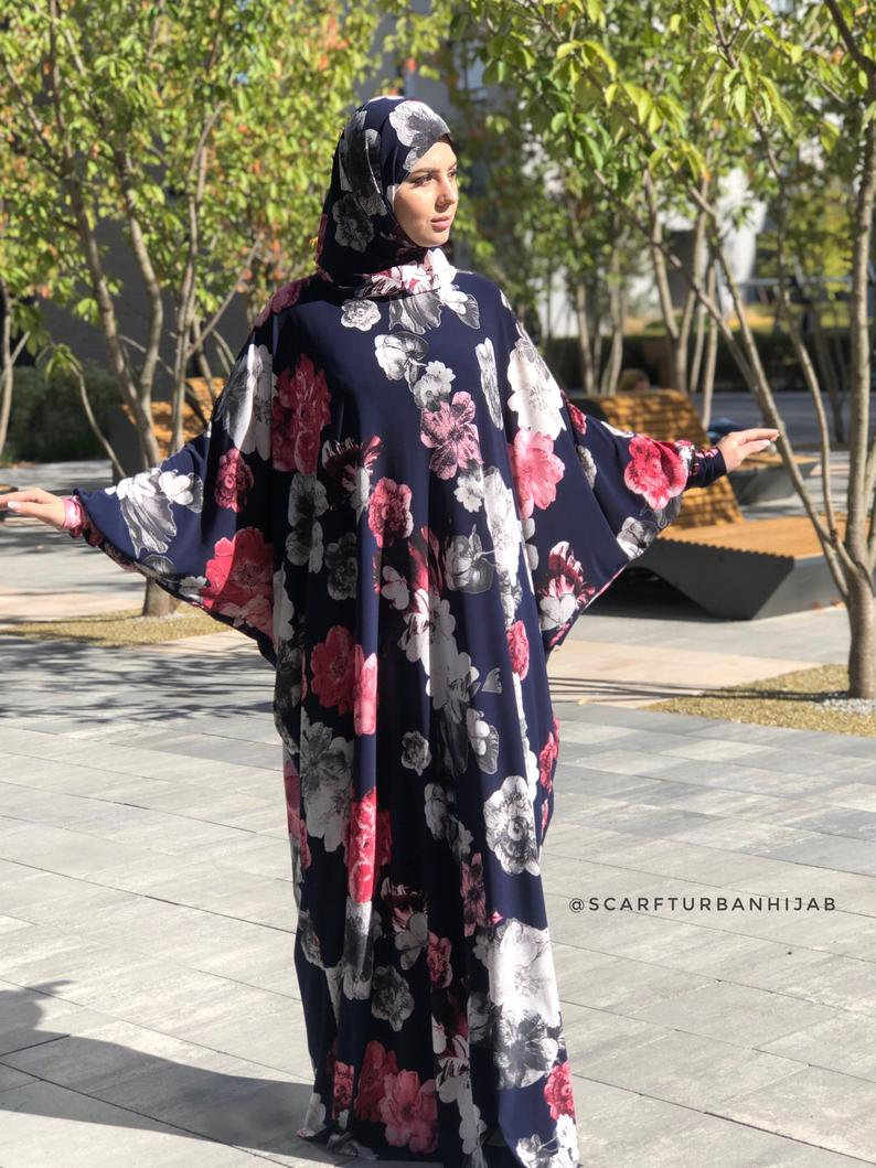 Wonderful roses Maxi Dress Elegant Prayer dress Farasha | Etsy -   17 beauty Dresses hijab ideas