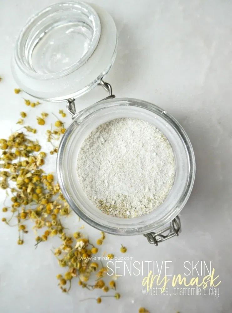 DIY Dry Sensitive Skin Face Mask w/ Chamomile & Oatmeal. - Jenni Raincloud -   17 beauty Skin mask ideas