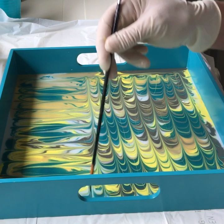 Try this Pretty Marbling DIY with Resin -   17 diy Art crafts ideas