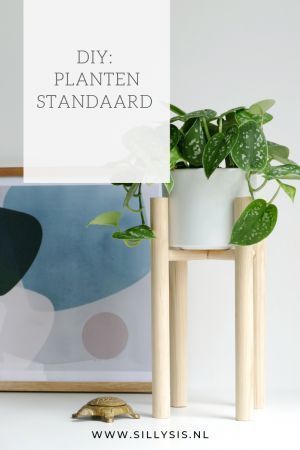 DIY minimalistische plantenstandaard van hout - Sillysis -   17 diy Interieur hout ideas