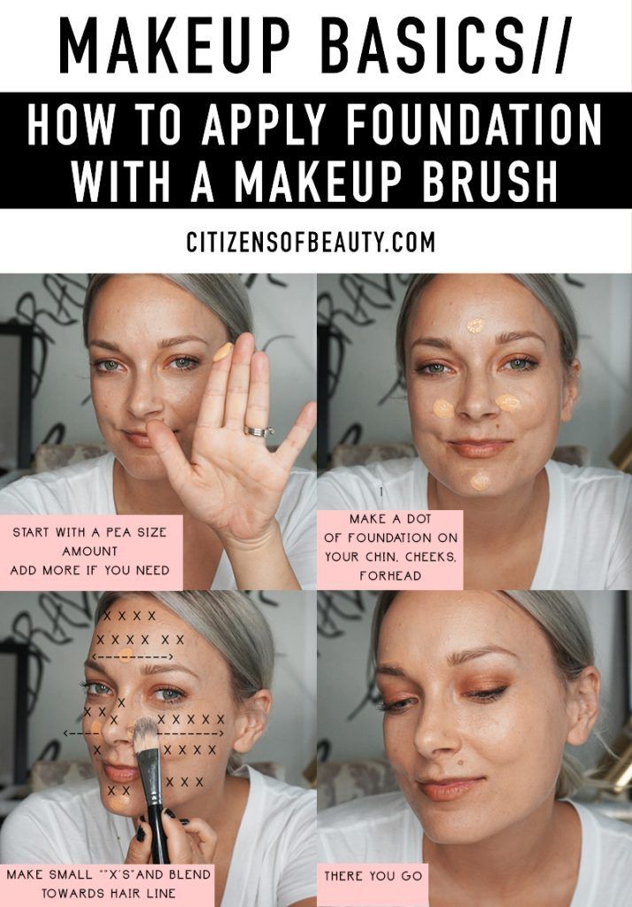Learn How to Apply Foundation with a Makeup Brush Easily - Citizens of Beauty -   18 beauty Hacks foundation ideas