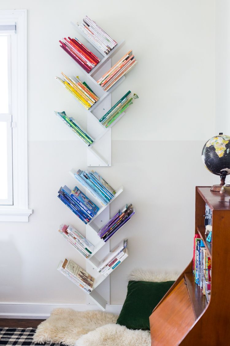 Tree Bookshelf DIY -   18 diy Bookshelf hanging ideas