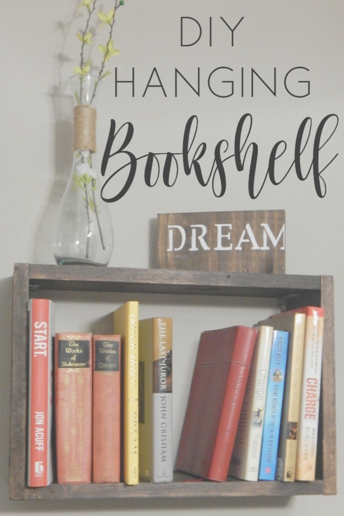 Hanging Book Shelf - The Crafted Maker -   18 diy Bookshelf hanging ideas