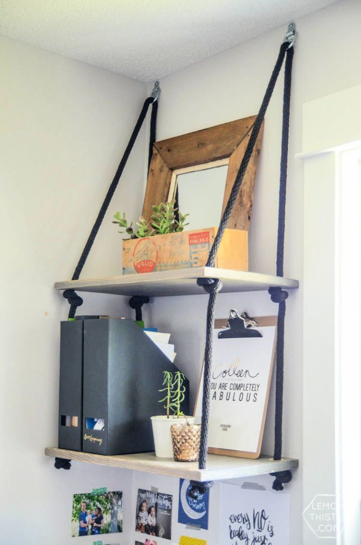 50 Clever DIY Bookshelf Ideas and Plans -   18 diy Bookshelf hanging ideas