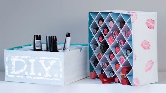 DIY Lipstick Box Organizer -   18 diy Box makeup ideas