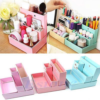 DIY Foldable Paper Cardboard Storage Box Makeup Cosmetic Organizer Stationery for sale online | eBay -   18 diy Box makeup ideas