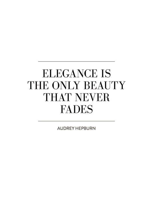 Elegance Is, Poster -   19 beauty Quotes audrey hepburn ideas
