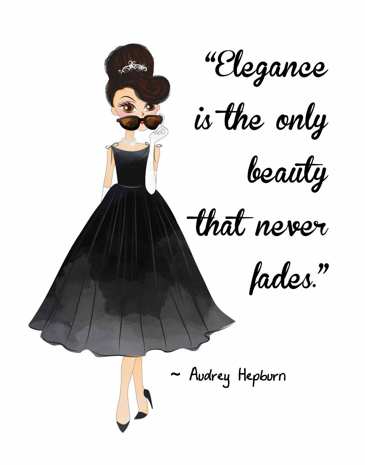 Fashion Pop Art. Woman's Inspirational Beauty AUDREY HEPBURN  ~ Elegance  | eBay -   19 beauty Quotes audrey hepburn ideas