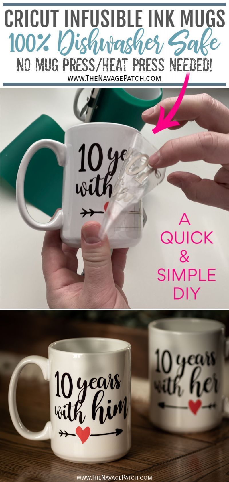 DIY Cricut Infusible Ink Valentine's Mugs (No Mug Press Needed!) -   19 diy 100 inspiration ideas