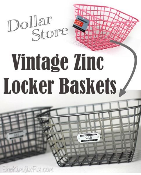 Faux Vintage Zinc Locker Baskets (Ballard Designs Knock Off) -   19 diy 100 inspiration ideas