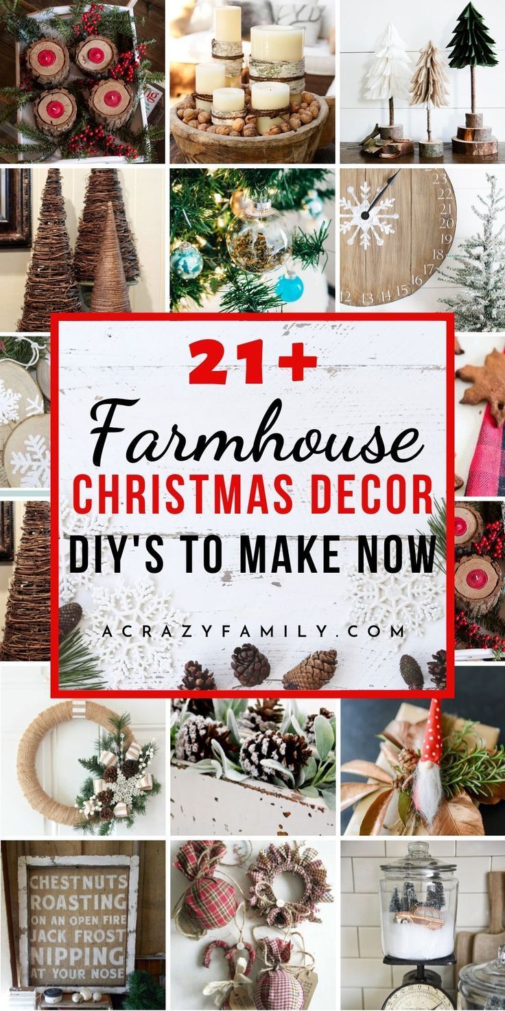21+ Awesome Rustic Farmhouse Christmas Decorations to DIY -   19 diy Christmas projects ideas