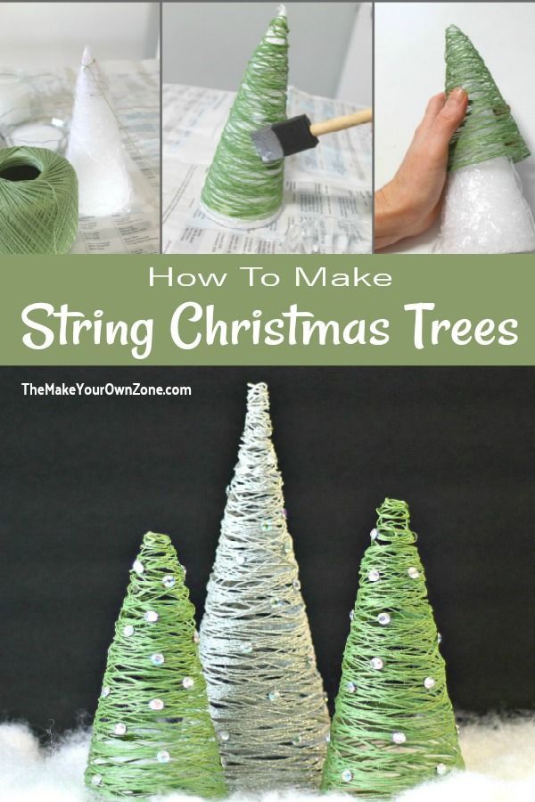 How To Make String Christmas Trees -   19 diy Christmas projects ideas