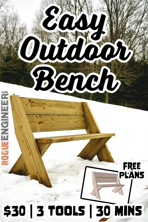 How to Build a DIY Outdoor Bench With Back -   19 diy Easy outdoor ideas