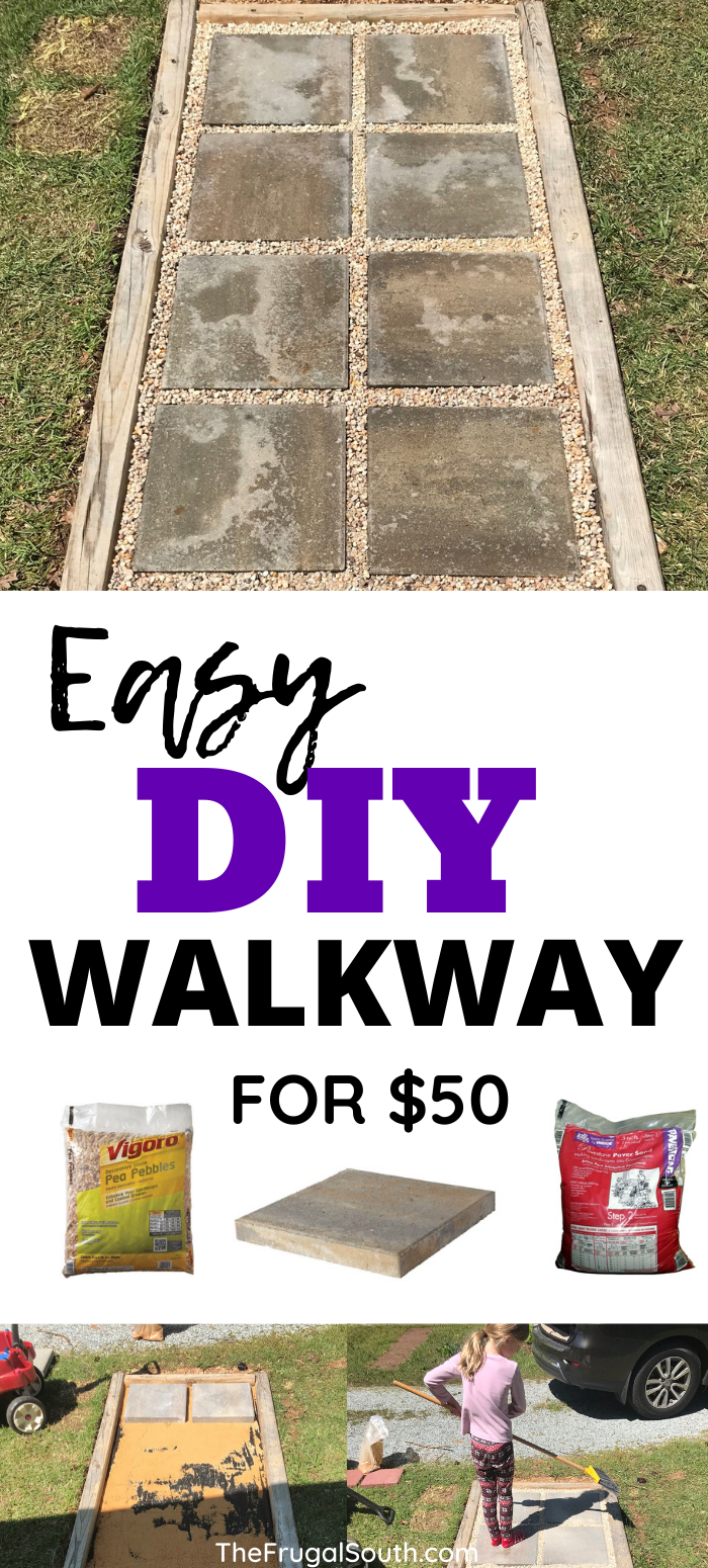 Cheap & Easy DIY Walkway Idea -   19 diy Easy outdoor ideas