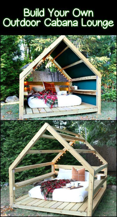 Build your own cozy outdoor cabana lounge! -   19 diy Easy outdoor ideas