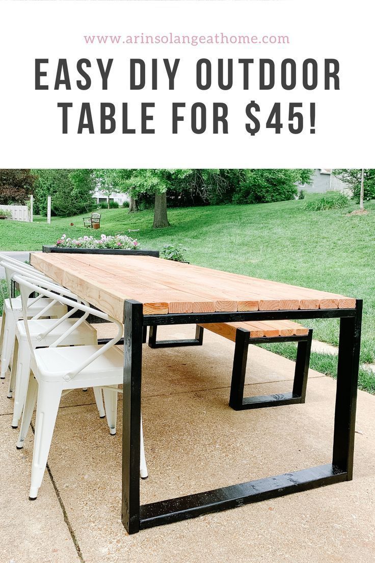 Easy DIY Outdoor Table - arinsolangeathome -   19 diy Easy outdoor ideas