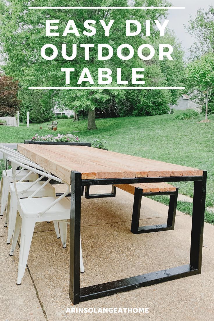 Easy DIY Outdoor Table - arinsolangeathome -   19 diy Easy outdoor ideas