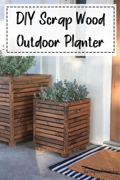 DIY Scrap Wood Outdoor Planter -   19 diy Easy outdoor ideas