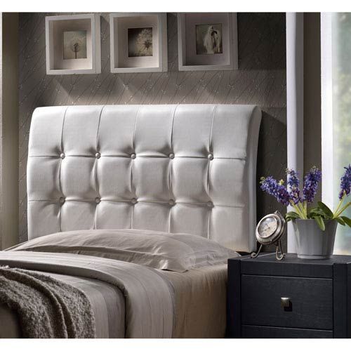 Hillsdale Furniture 1283-670 Lusso King Headboard w/ Faux Leather Fabric in White, Contemporary & Modern | Bellacor -   19 diy Headboard leather ideas