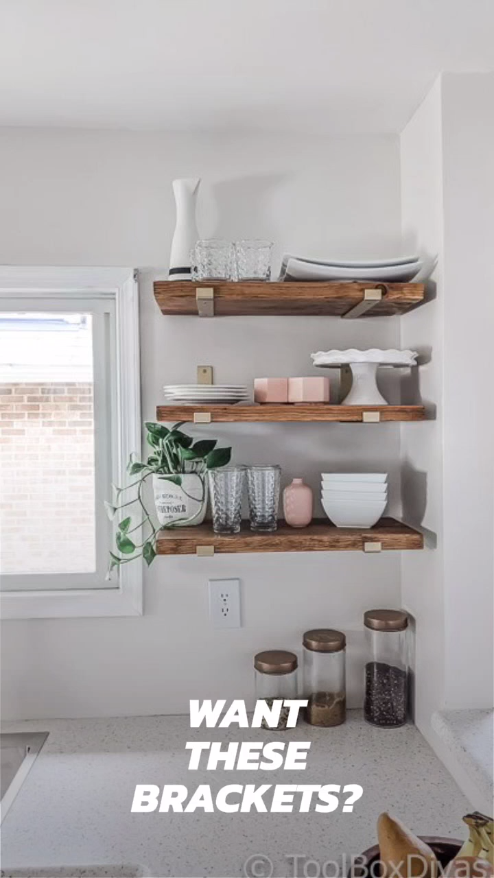 EASY Tutorial - DIY Open Shelving for the Kitchen -   19 diy Kitchen decorating ideas