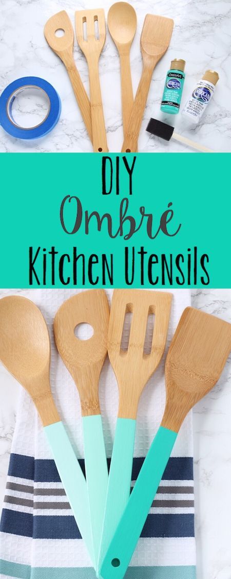 DIY Ombre Kitchen Utensils - Lydi Out Loud -   19 diy Kitchen tools ideas