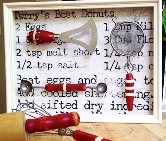 Make a Kitchen Tool Vintage Shadow Box - Mod Podge Rocks -   19 diy Kitchen tools ideas