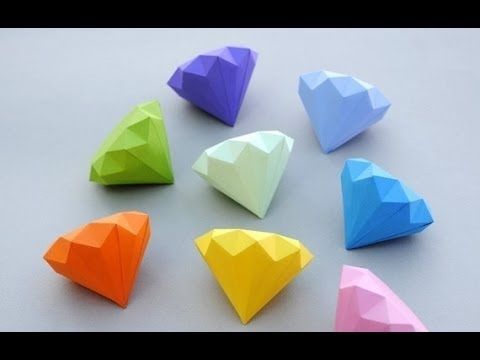 DIY origami paper diamond very easy (tutorial) -   19 diy Paper diamond ideas